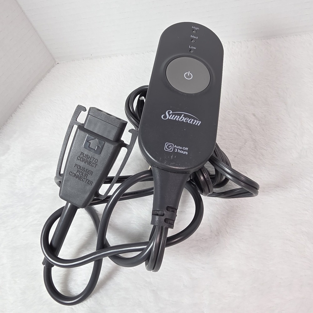 Sunbeam Electric Blanket Remote Control Style AA85 3-Prong High Med Low 3 Hour